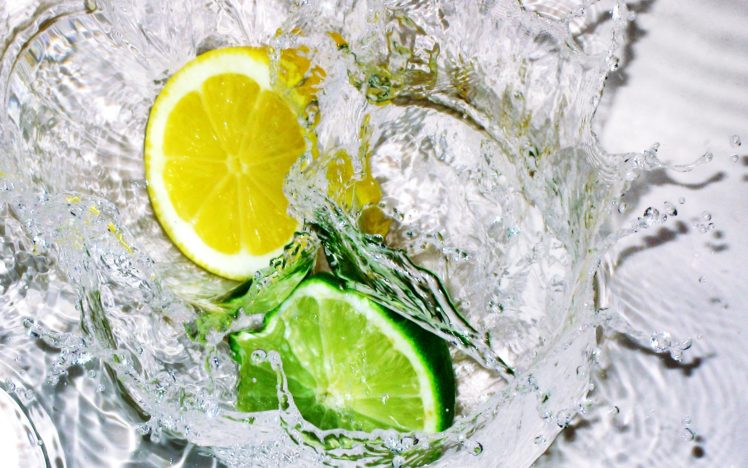 water, Limes, Lemons HD Wallpaper Desktop Background