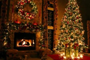 christmas, Fireplace, Fire, Holiday, Festive, Decorations, Hx