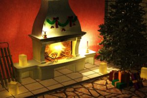 christmas, Fireplace, Fire, Holiday, Festive, Decorations, Rw
