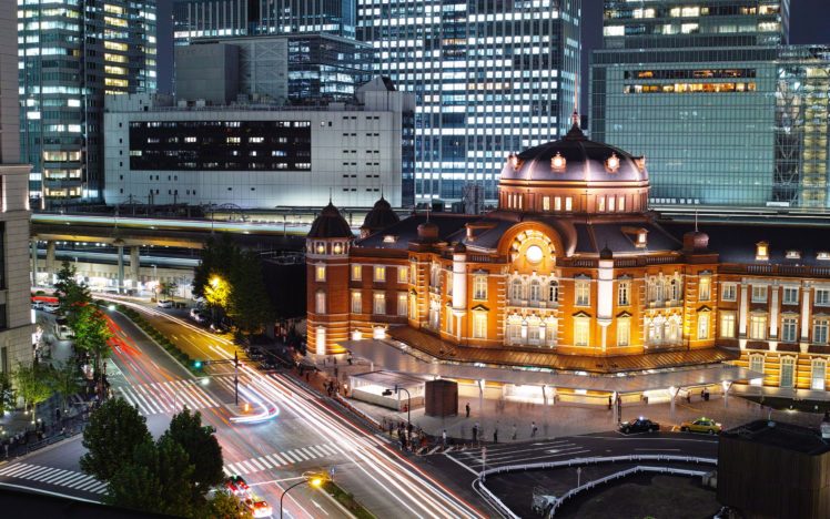 cityscapes, Night, Urban, Buildings, Tokyo, Station HD Wallpaper Desktop Background
