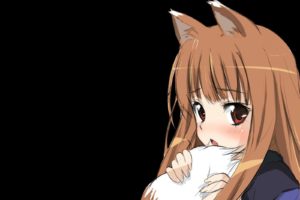 spice, And, Wolf, Animal, Ears, Holo, The, Wise, Wolf, Simple, Background, Inumimi