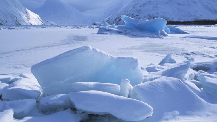 frozen, Alaska, Icebergs HD Wallpaper Desktop Background