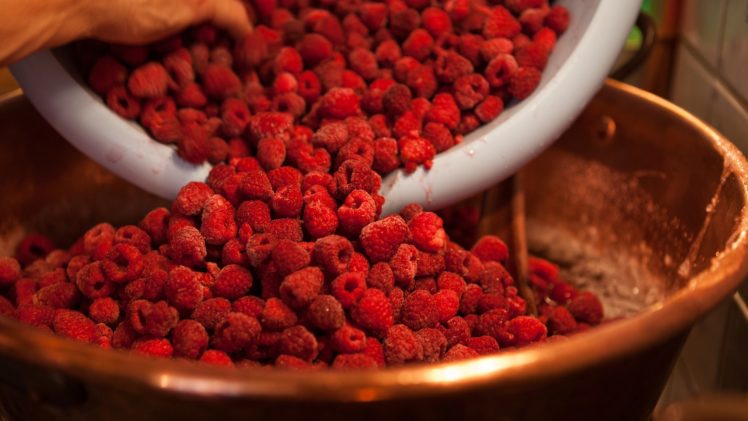 red, Fruits, Food, Raspberries HD Wallpaper Desktop Background