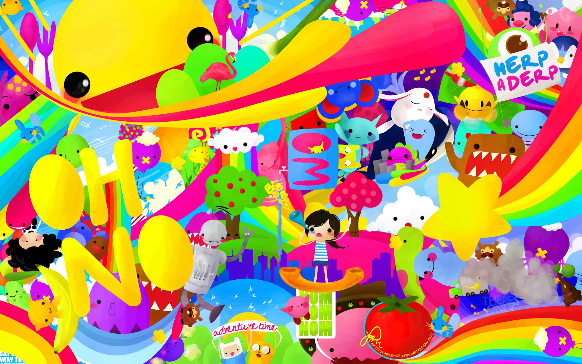 pokemon, Domo, Rainbows, Adventure, Time, Colors Wallpaper