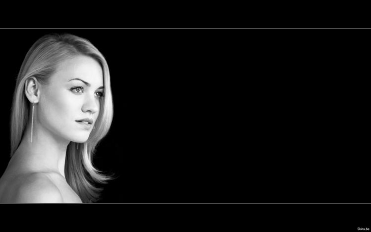 blondes, Women, Actress, Yvonne, Strahovski, Monochrome, Black, Background HD Wallpaper Desktop Background