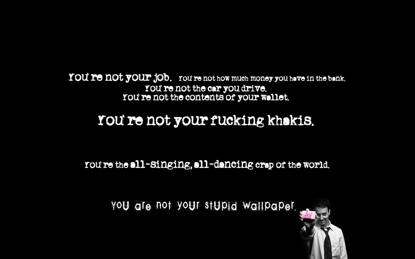 quotes, Fight, Club Wallpaper