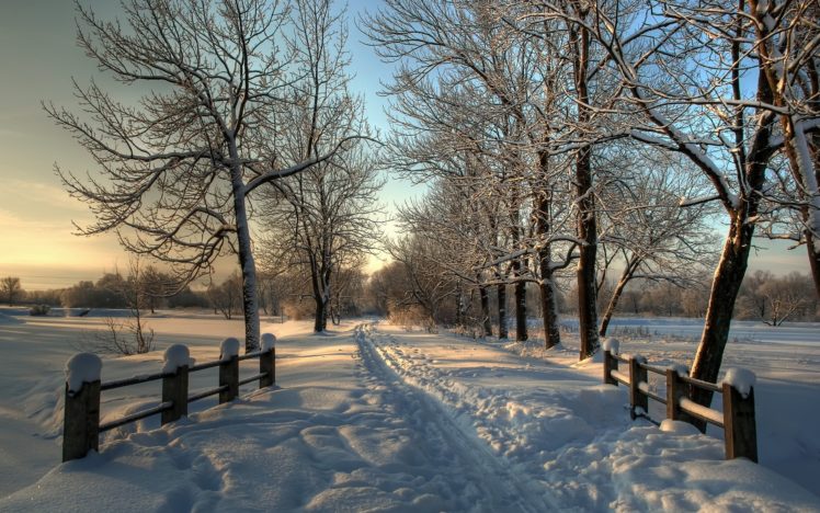landscapes, Winter, Hdr, Photography HD Wallpaper Desktop Background