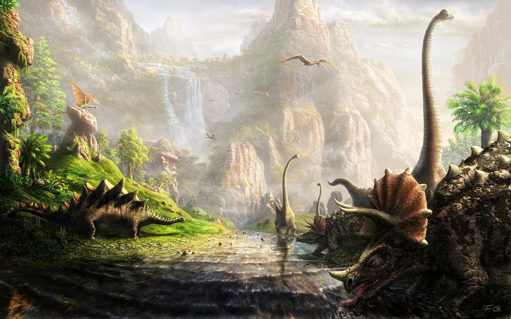 fantasy, Animals, Dinosaurs Wallpaper