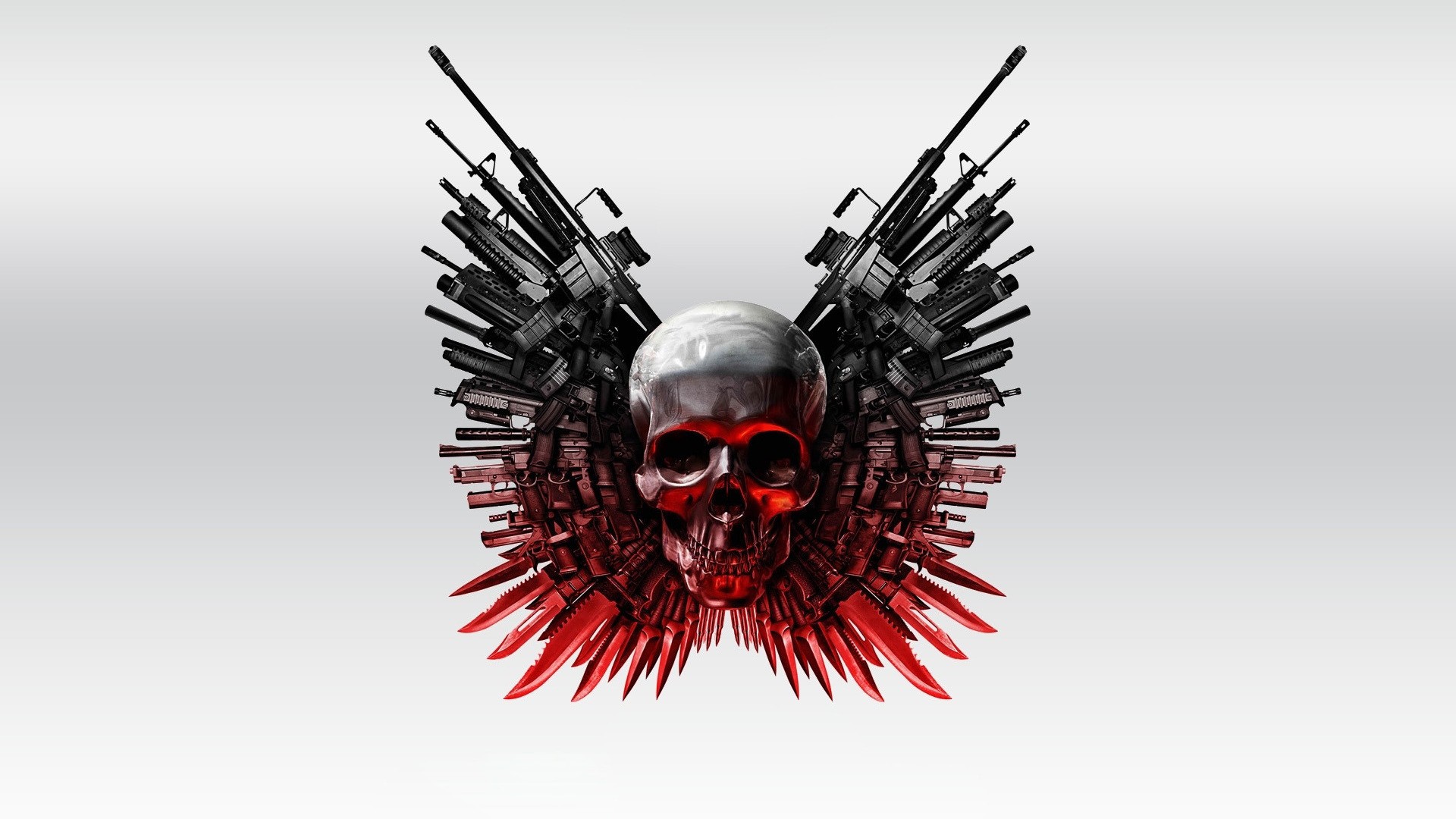 skulls, Movies, The, Expendables, Artwork, Simple, Background Wallpaper