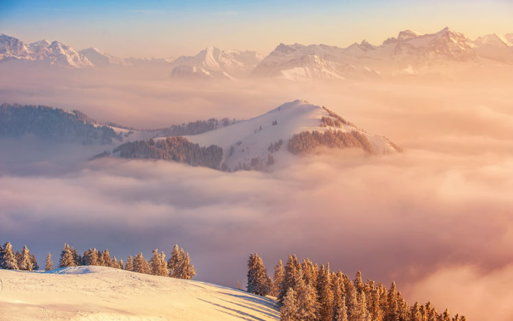 alps, Switzerland, Mountain, Ridge, Clouds HD Wallpaper Desktop Background