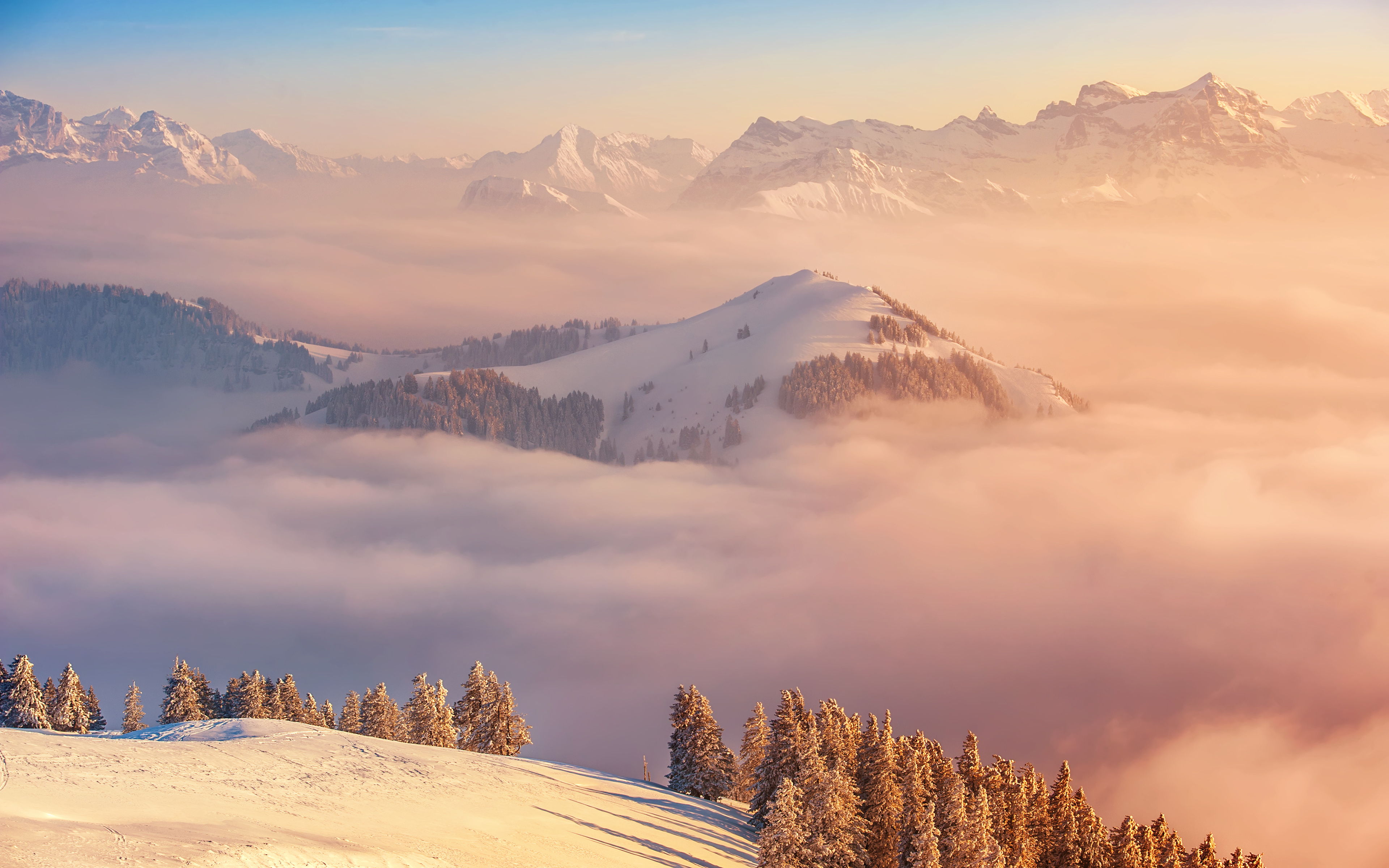 alps, Switzerland, Mountain, Ridge, Clouds Wallpaper