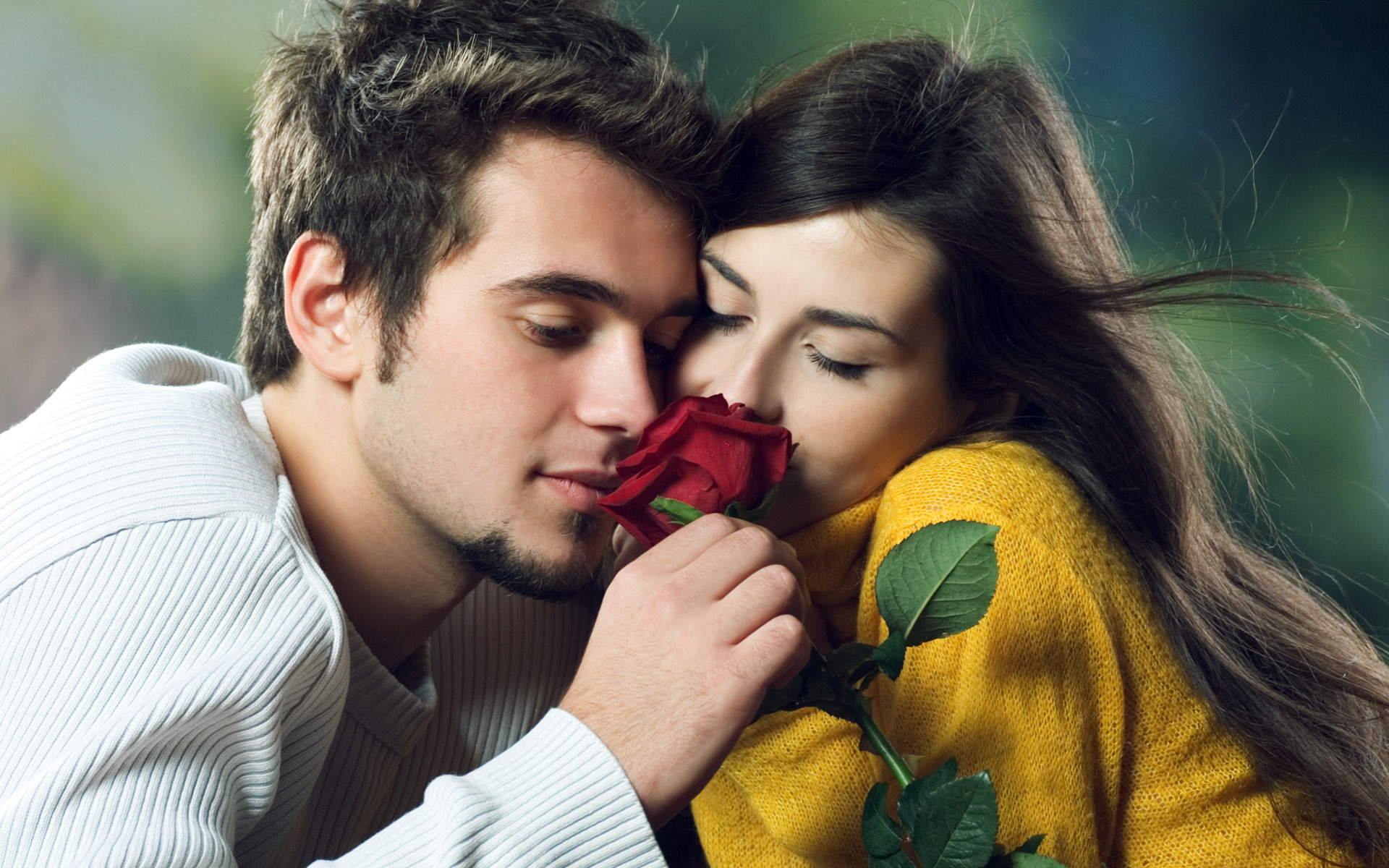 guy, Girl, Love, Rose Wallpaper