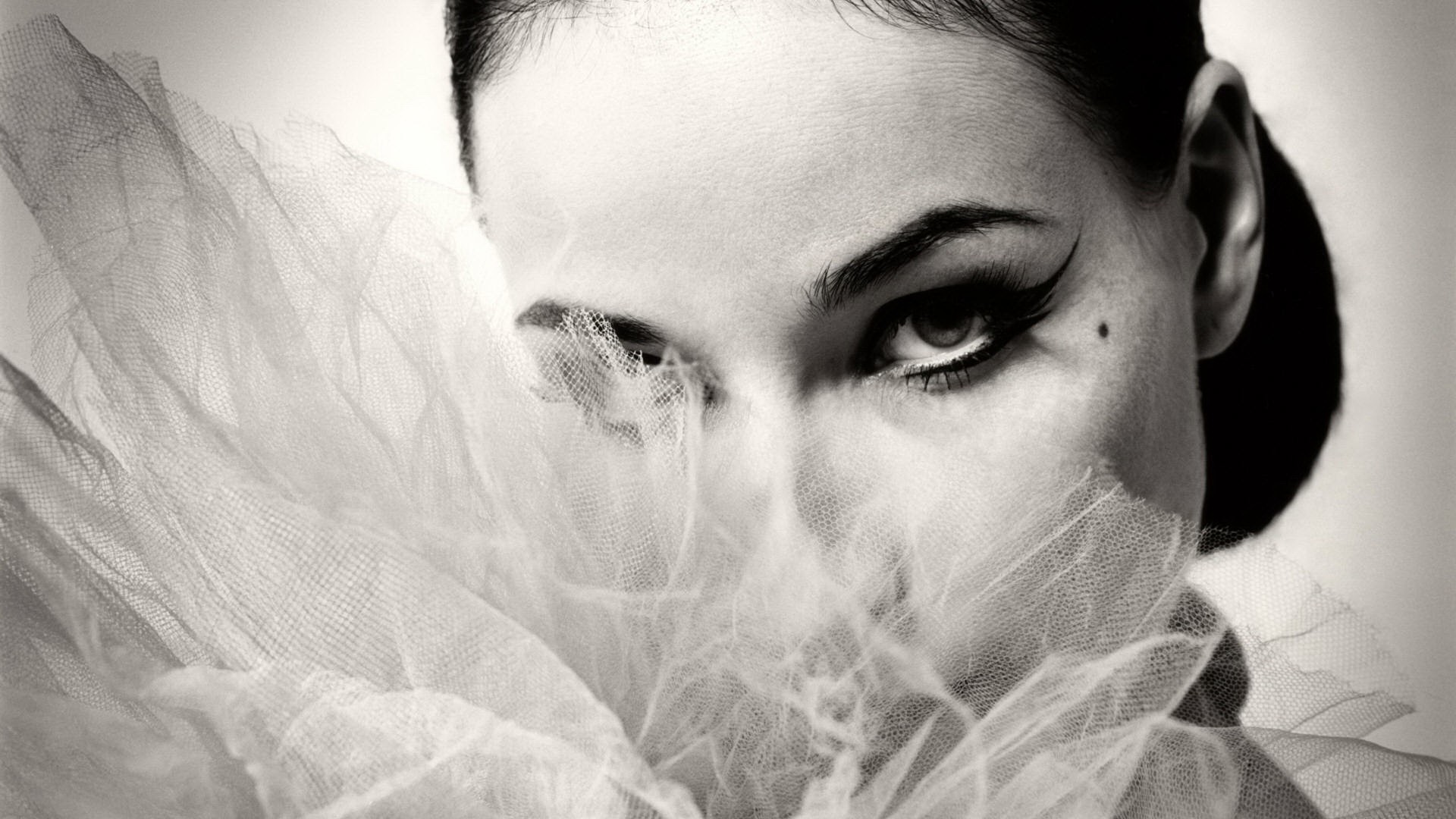 women, Dita, Von, Teese, Models, Pinups, Monochrome, Black, Hair Wallpaper