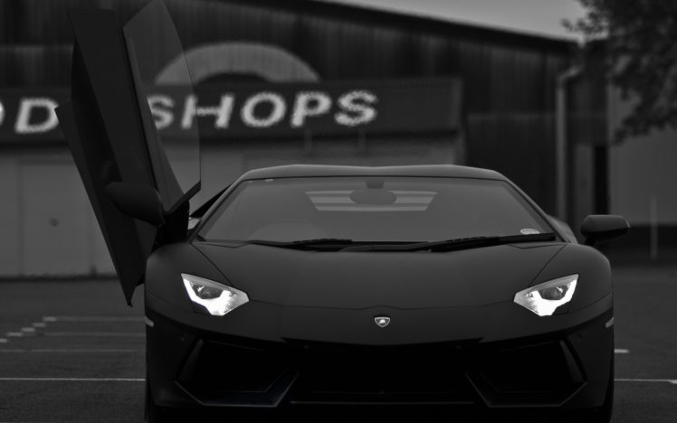 cars, Lamborghini, Monochrome, Vehicles, Lamborghini, Aventador HD Wallpaper Desktop Background