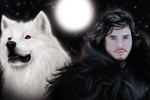artwork, Game, Of, Thrones, Jon, Snow, Wolves