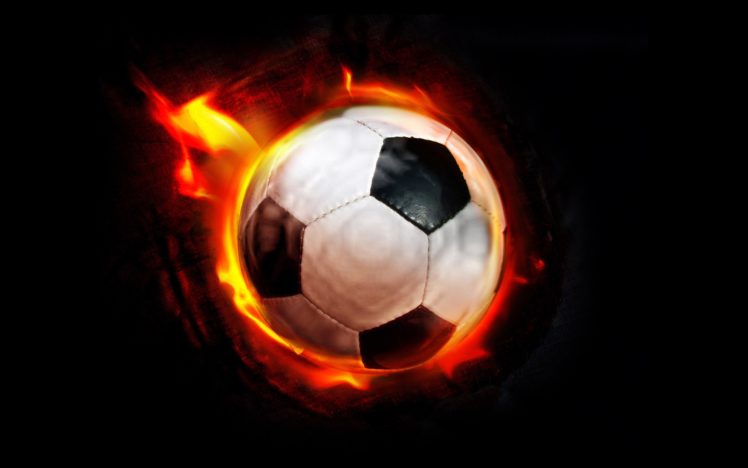 flames, Balls, Football, Ball HD Wallpaper Desktop Background