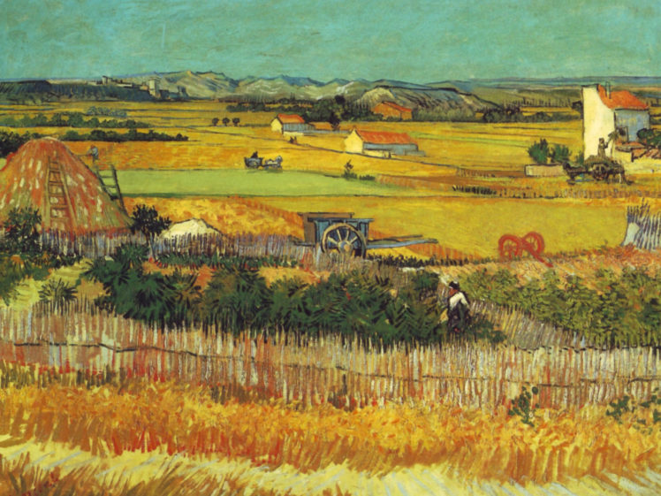 paintings, Vincent, Van, Gogh, Artwork, Plaine, De, La, Crau HD Wallpaper Desktop Background