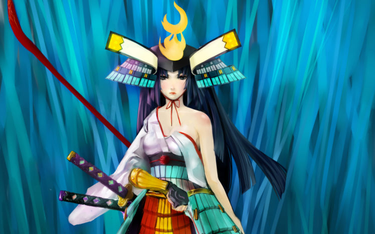 samurai, Weapons, Japanese, Clothes, Anime, Girls, Oboro, Muramasa, Torahime HD Wallpaper Desktop Background