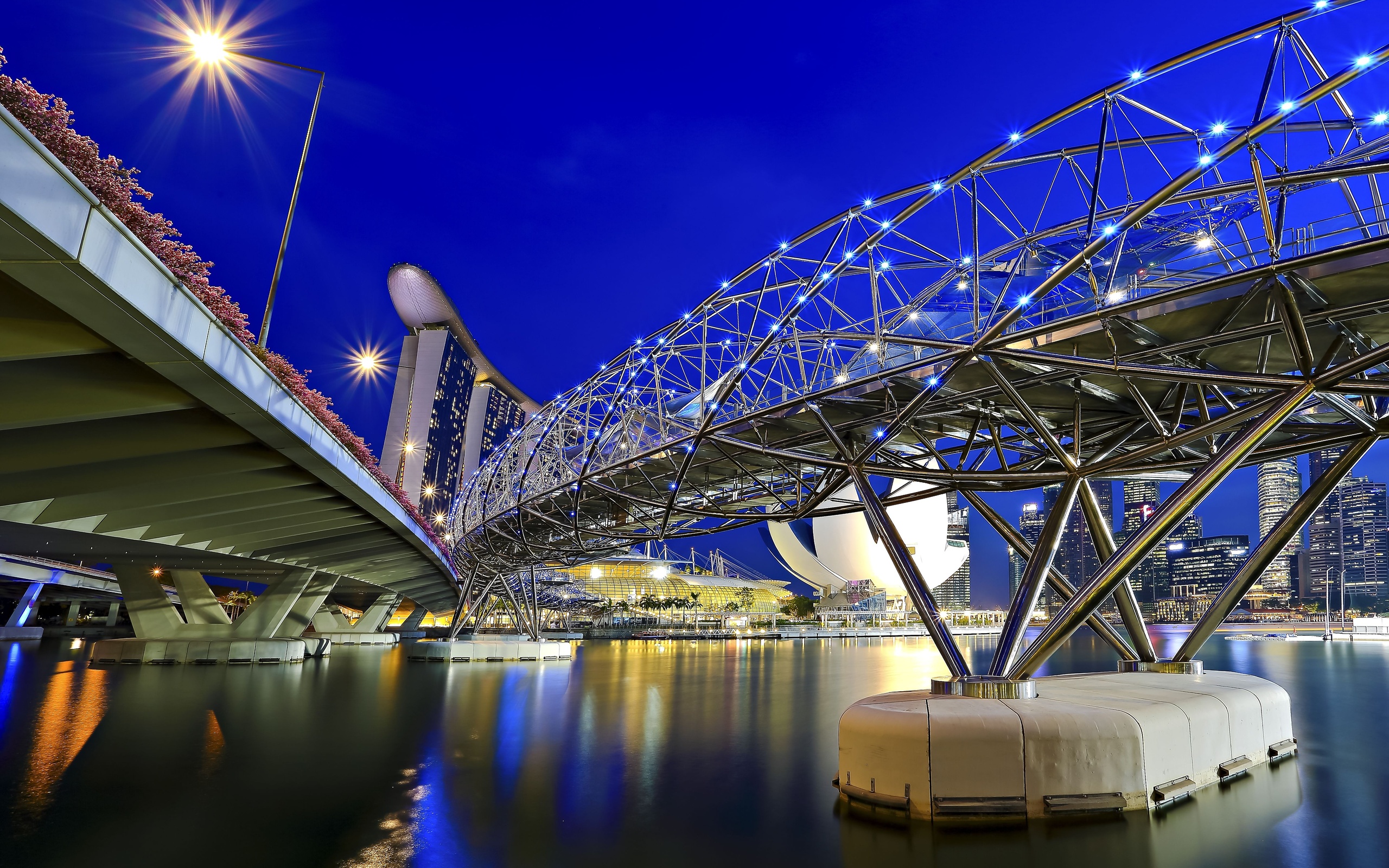 bridge, Marina, Bay, Sands, Singapore Wallpaper