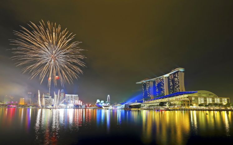 national, Day, Parade, Singapore, Fireworks HD Wallpaper Desktop Background