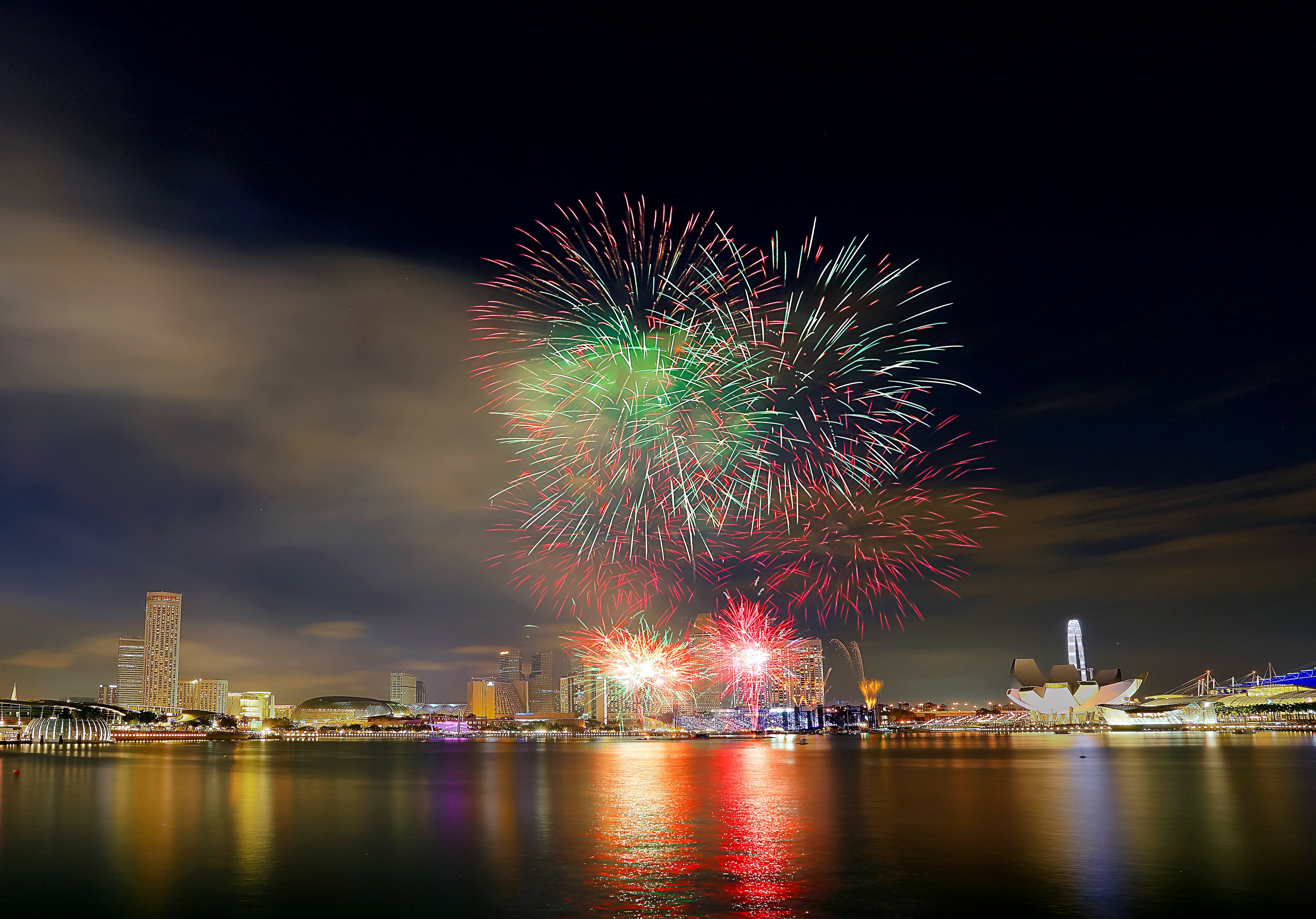 national, Day, Parade, Singapore, Fireworks Wallpaper