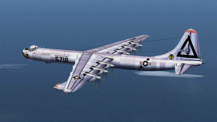 bomber, Artwork, United, States, Air, Force, B 36, Peacemaker, Flight, Simulator, 2004 HD Wallpaper Desktop Background