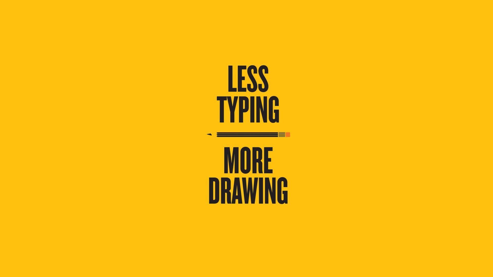 yellow, Text, Typography, Drawings, Pencils, Yellow, Background, Typing Wallpaper