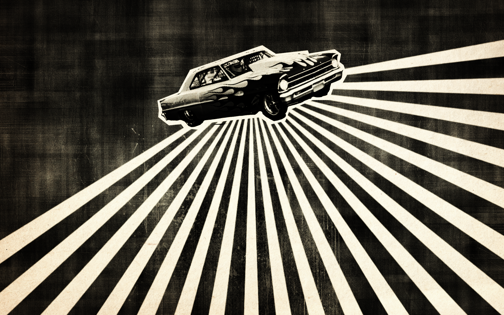 cars, Retro, Monochrome Wallpaper