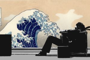 music, Waves, Men, Japanese, Chairs, Artwork, Maxell, The, Great, Wave, Off, Kanagawa