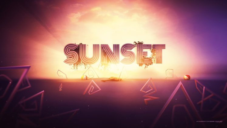 sunset, Summer, Typography, Digital, Art, Artwork HD Wallpaper Desktop Background