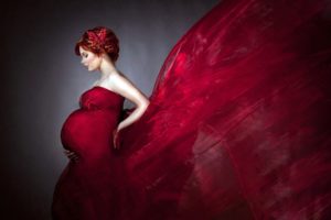 pregnant, Artwork, Pink, Dress, Gowns, Butterflies