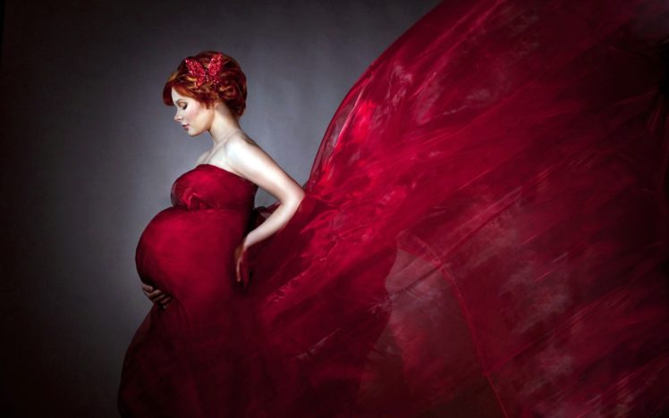 pregnant, Artwork, Pink, Dress, Gowns, Butterflies HD Wallpaper Desktop Background