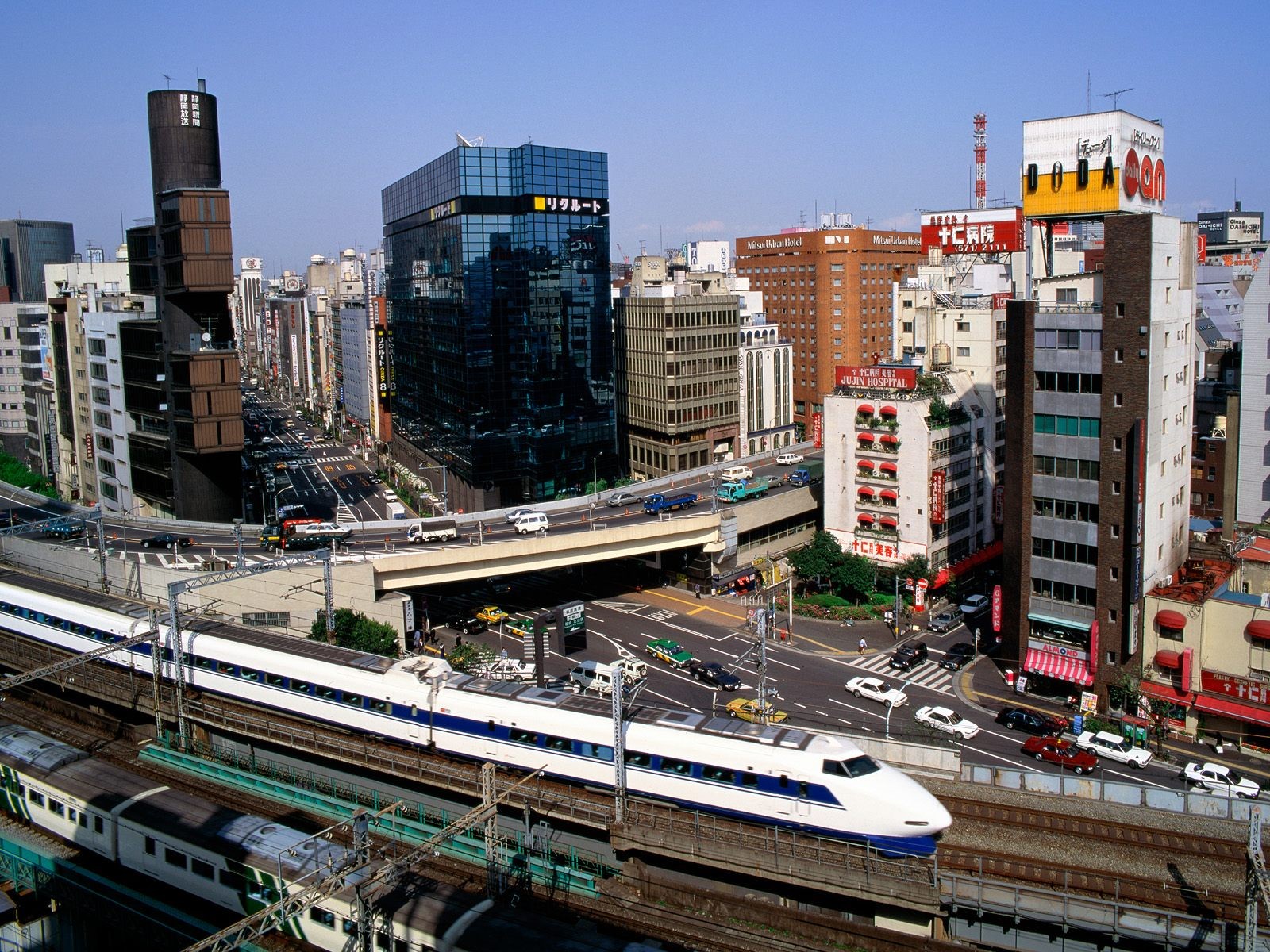 japan, Tokyo, Buildings, District, Bullet, Train Wallpaper
