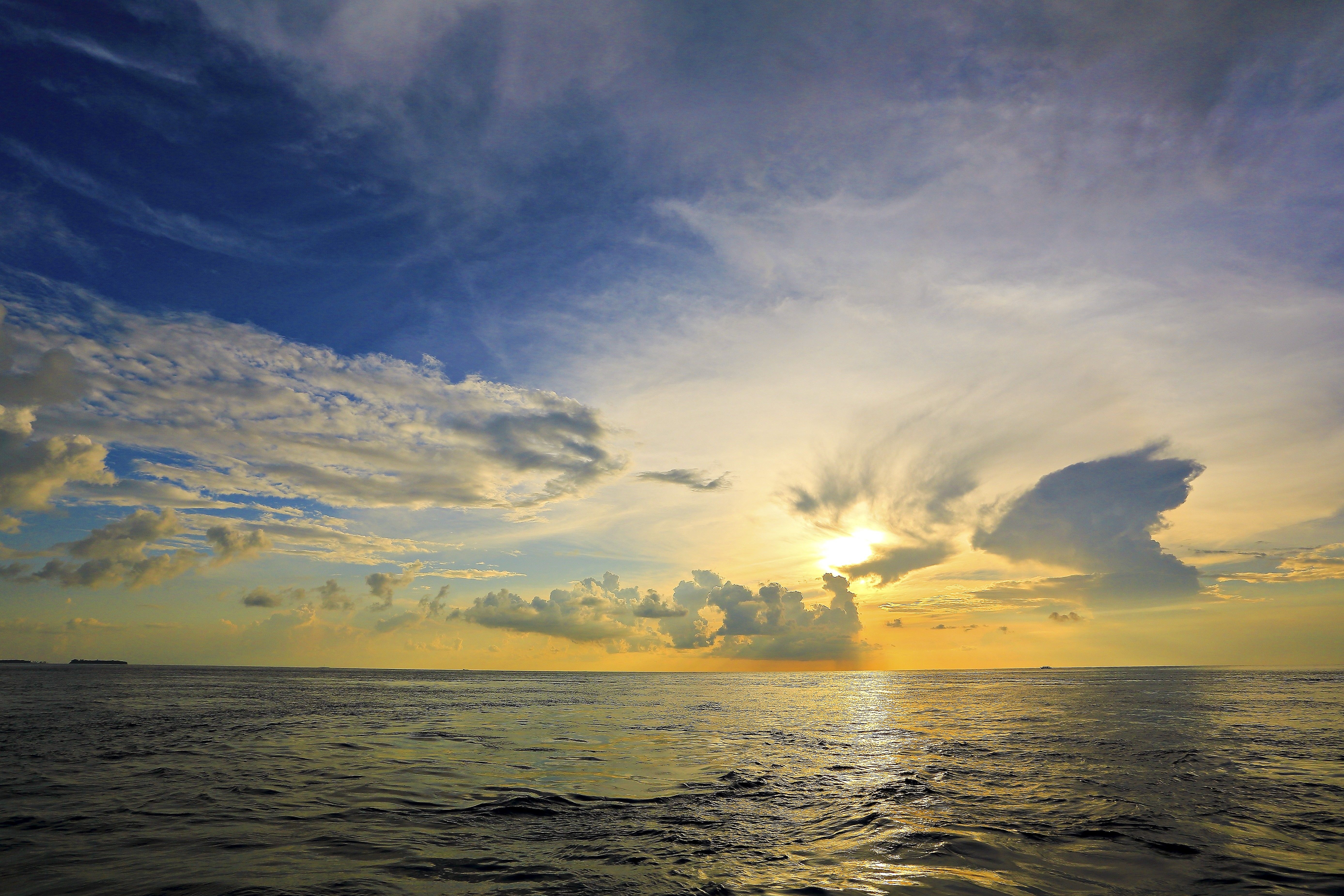 sunset, Sea, Sky, Landscape Wallpaper