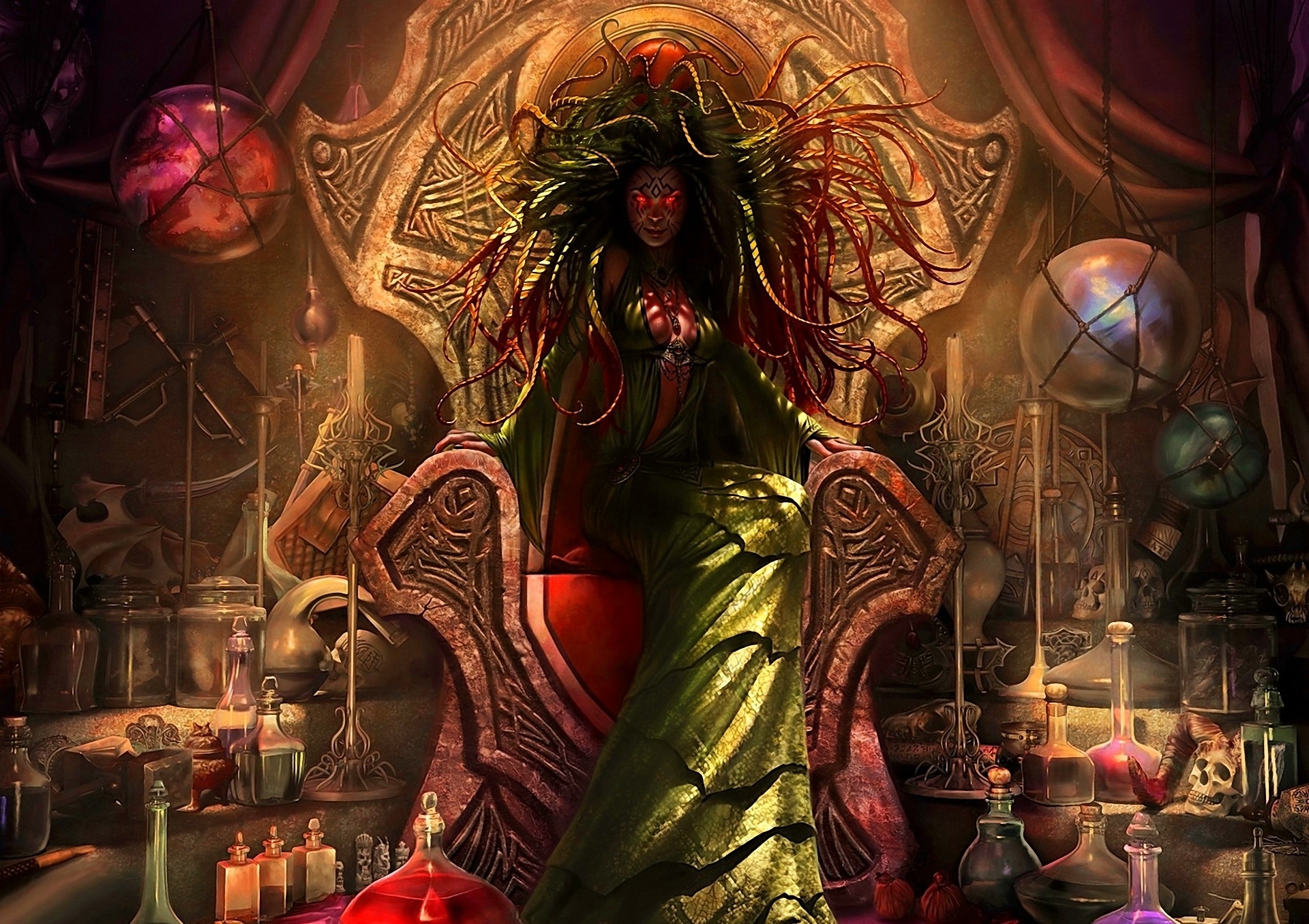 damia, Sage of stone, Magic the gathering, Fantasy, Games, Card games, Cg, Digital art Wallpaper