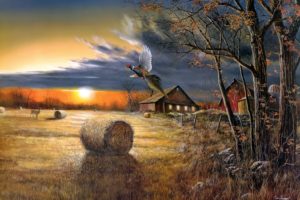 jim hansel, Artistic, Paintings, Prints, Country, Rustic, Farmlands, Landscapes, Sunsets, Sunrises, Scenic, Autumn, Fall, Seasons