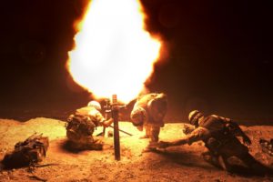 military, Soldiers, Weapons, Explosions, Fire, Flames, Night, Bright, People