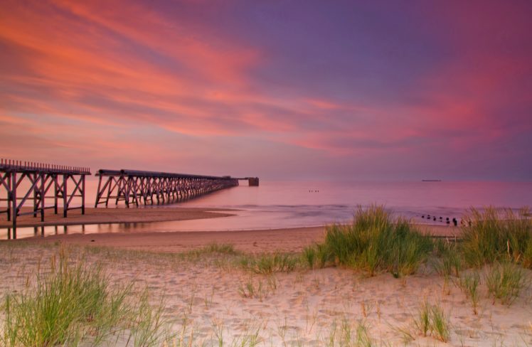 bridge, Pier, Landscape, Sand, Nature HD Wallpaper Desktop Background