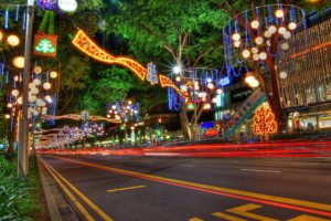 christmas, New, Year, Decorations, On, Orchard, Road, Singapore