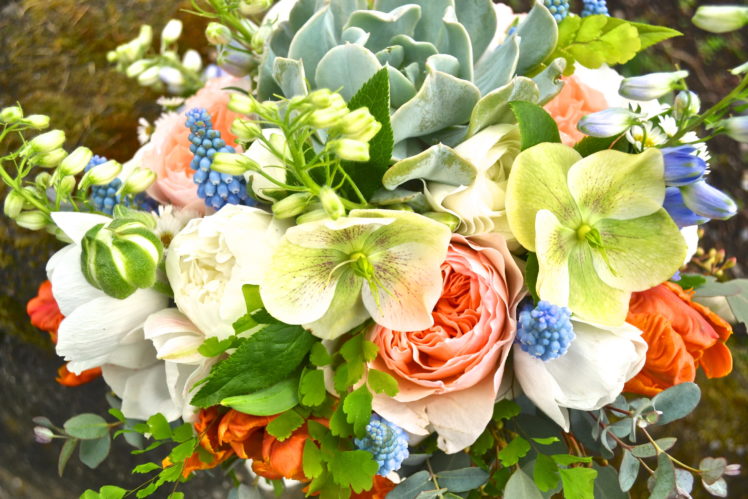 bouquet, Delphinium, Tulips, Ranunculus, Hyacinths, Flowers HD Wallpaper Desktop Background