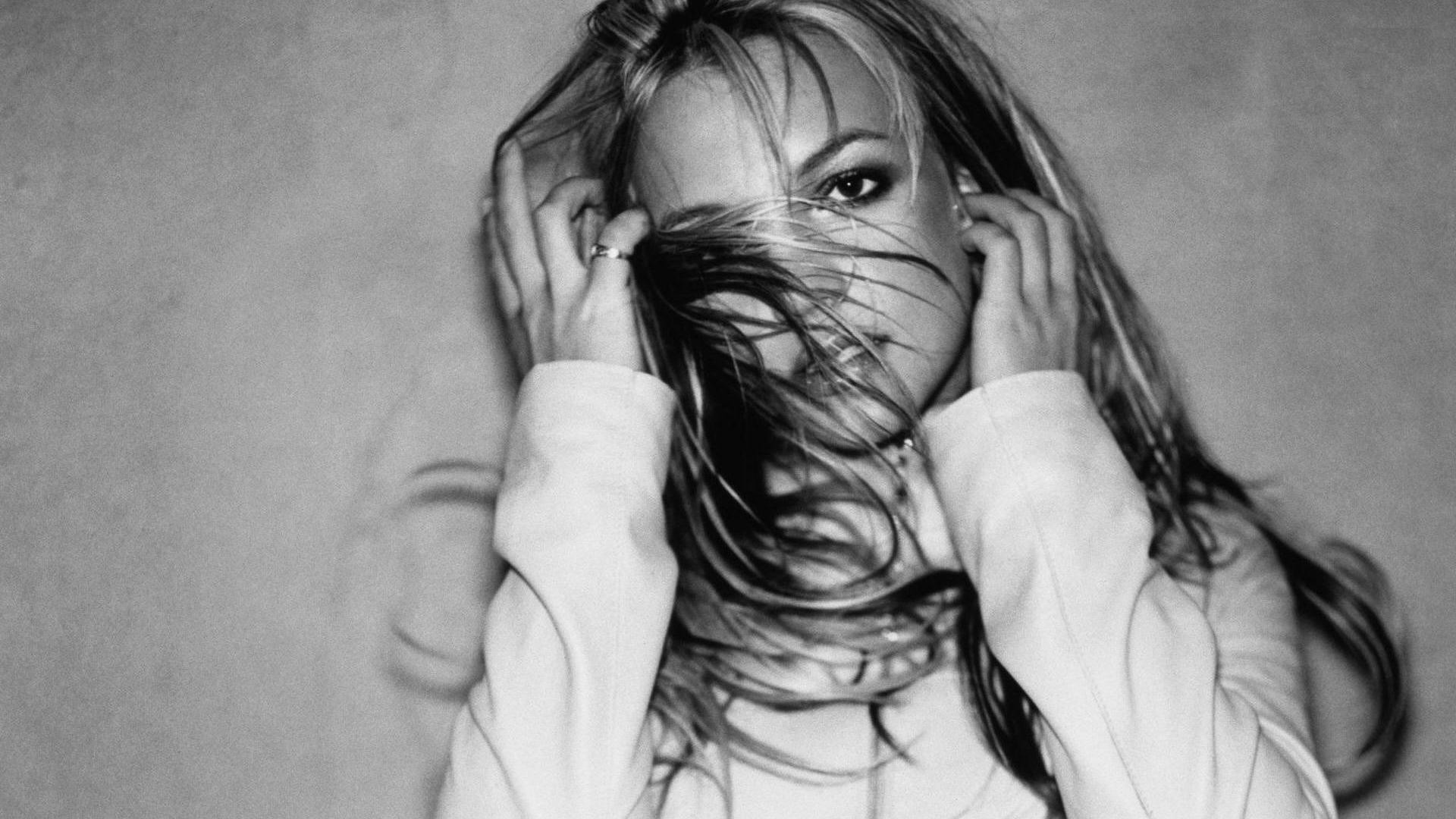 women, Britney, Spears, Monochrome Wallpaper
