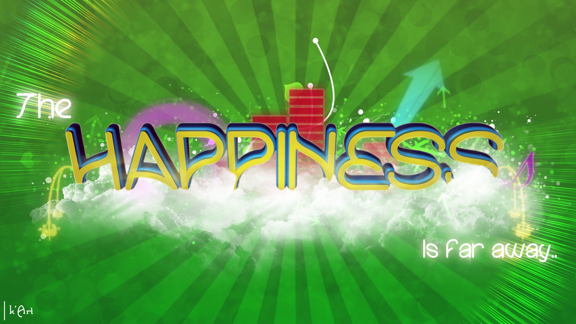 green, Multicolor, Happiness, Unreal, Sadness Wallpaper