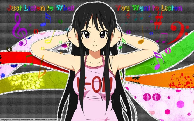 k on , Akiyama, Mio, Drawings, Anime, Girls, Black, Hair HD Wallpaper Desktop Background