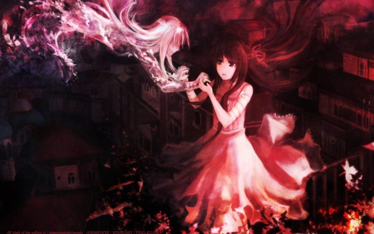 multicolor, Artwork, Drawings, Anime, Girls, Ghost HD Wallpaper Desktop Background