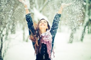 winter, Seasons, Snow, Snowflakes, Trees, Women, Females, Girls, Style, Fashion, Models