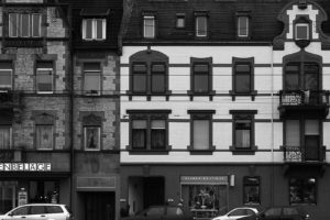 buildings, Monochrome, Window, Panes, Karlsruhe, Cities