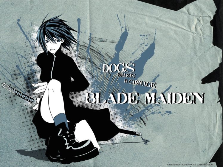 monochrome, Dogs , Bullets, And, Carnage, Anime, Manga, Blade, Maiden, Fuyumine, Naoto HD Wallpaper Desktop Background
