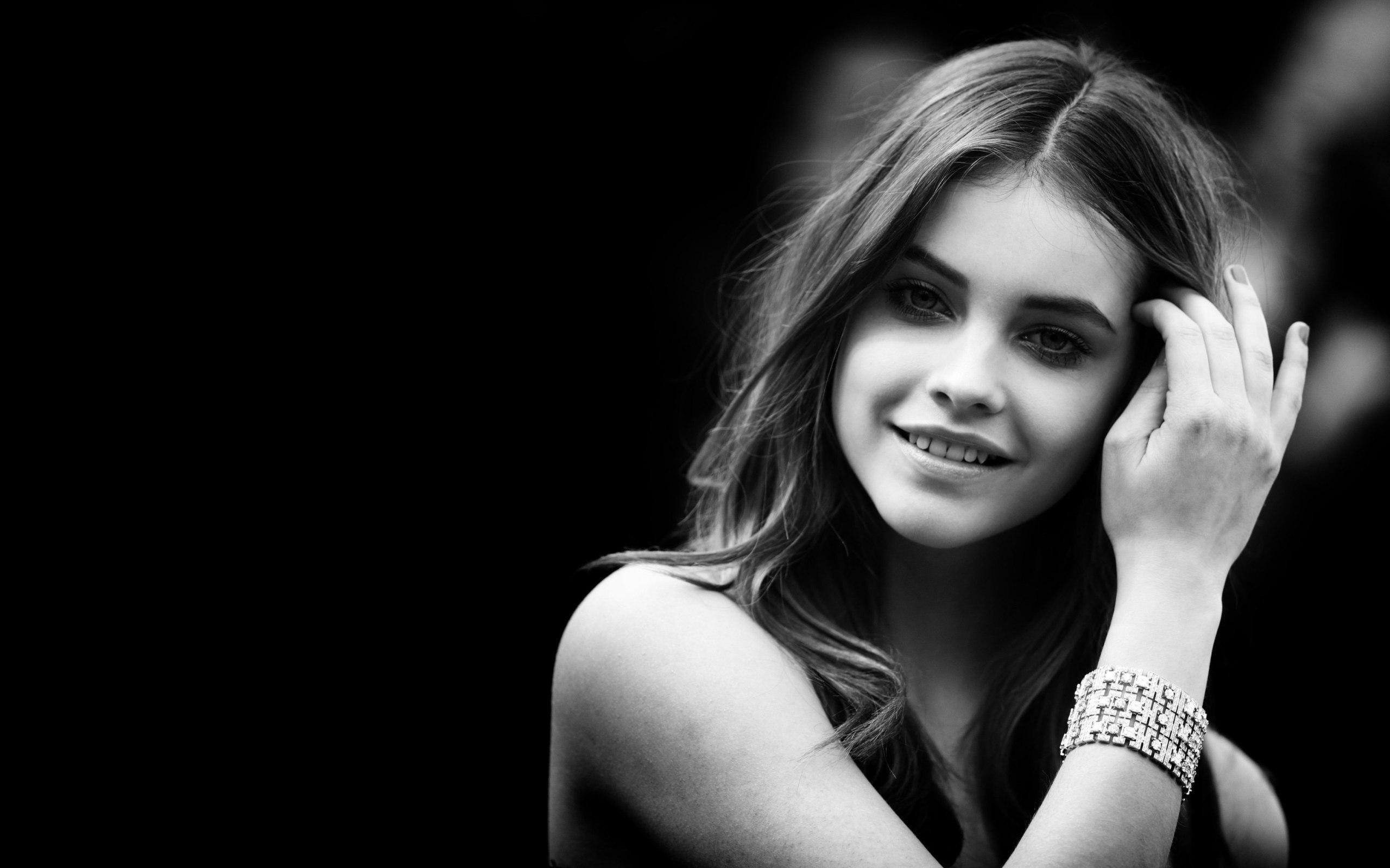 women, Black, And, White, Monochrome, Barbara, Palvin, Models Wallpaper