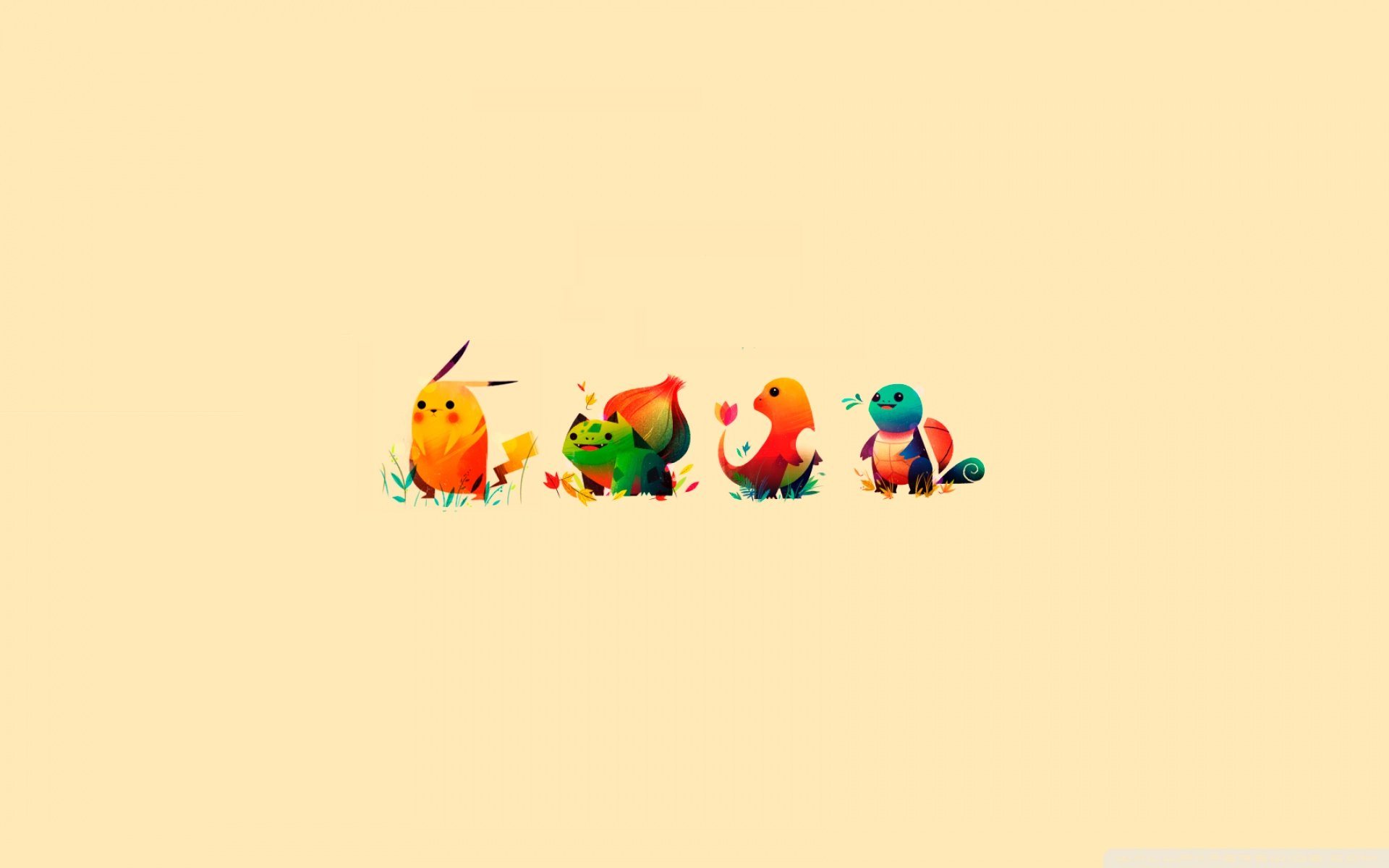 pokemon, Bulbasaur, Pikachu, Charmander, Squirtle wallpaper 1920x1200 Wallpaper
