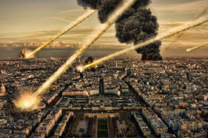 manipulation, Apocalyptic, Paris, Invasion, Destruction, Cities, Fire, Flames, Missile, Smoke, Cg, Digital art